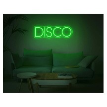 Twins Led Aydınlatma Disco Yazılı Neon Tabela Yeşil