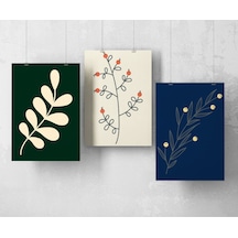3'lü Çerçevesiz Poster Bitki Temalı Poster Seti Dijital Baskı Poster,ev, Ofis, Salon Dekorasyon