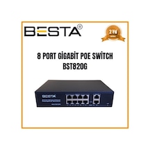 Büro Ev Ofis Cihazları İçin 8port 10/100/1000mbps Gb Poe Tip Switch