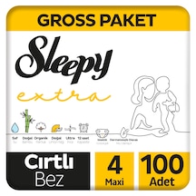 Sleepy Extra Günlük Aktivite Gross Paket Bebek Bezi 4 Numara Maxi 100 Adet
