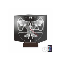 Luvivia Yunus Balığı V2 Saatli 3d Lamba - Masa Gece Lambası Şeffaf