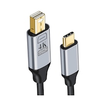 Mini Display Type-c Dönüştürme Kablosu 4k Type-c Mini Dp Çevirici Kablo 1,8 M