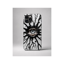İphone 16 Plus Uyumlu Göz Desenli Telefon Kılıfı Gri - 914778404 Gri