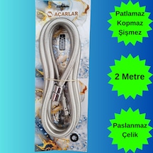 Acarlar Paslanmaz Çelik 2 Metre Spiral Duş Başlığı Hortumu 1.kalite