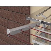 Ersa Balkon Çamaşır Kurutma Askısı Kare Küpeşte 60X25 Metalik Gümüş Renk Gümüş