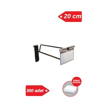 Etiketli Tel Pano Kancası 20 Cm Siyah Mağaza Raf Askı Kancası 300 Adet