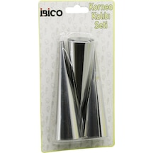 3pcs Metal Korneo Kalıp - Pasta Dekorasyon Aparatı Çap:3.4cm X Uzunluk:12cm Brkt-921602 Go-53-vice 01754 Diğer