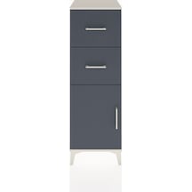 Hyperion Dolap Tek Raflı 2 Çekmeceli Tek Kapaklı 44x44x134 Aytaşı-antrasit Aytası