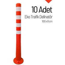 Eko Trafik İleri Trafik Delinatör 100  x  8 CM Esnek Duba 10 Adet - 3306