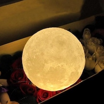 3D Standlı Ay Gece Lambası Dekoratif Küre Led Çok Renkli