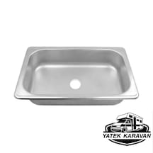 Paslanmaz Dikdörtgen Evye 27 X 33 X 15 Cm Yatek Karavan Tekne