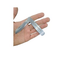 Metal Saplı Kamp Çakı 18cm Toplam Uzunluk No2 Gümüş