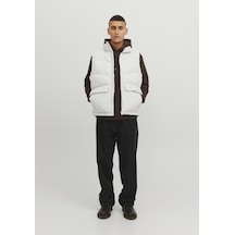 Jack & Jones Mat Yüzey Dolgulu Yelek - Vesterbro 12238853 Moonbeam Koyu Siyah