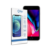 Apple Uyumlu iPhone 8 Plus Siyah Tam Kaplayan Temperli Ekran Koruyucu Cam (484048596) 10 Tl Fark Ile Şeffaf Kılıf
