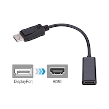 Display Port To Hdmi Çevirici Dönüştürücü Adaptör