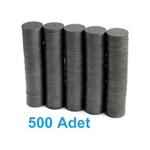 500 Ad. 14X3 Yuvarlak Ferrit Mıknatıs, Çok Amaçlı Süsleme Magnet