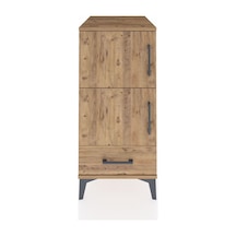 Kronos Komodin 4 Raflı Tek Çekmeceli Tek Kapaklı 44x59x96 Çam-çam Atlas Çam