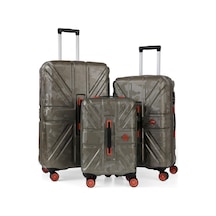 Ççs 5243 Polikarbon & Abs 3 Lü Valiz Seti Haki