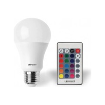 Ledolet Rgb 9w Ampul Kumandalı Tekli Beyaz Işık E27 Tasarruflu Ampul 0 - 250 Watt Yok