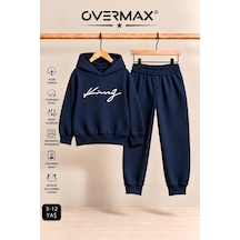 Overmax Italik King Baskılı Kapüşonlu Sweatshirt Eşofman Takımı 3-12 Yaş Lacivert Üst-lacivert Alt - 923241758 Lacivert Üst-lacivert Alt