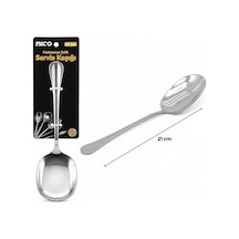 Metal Servis Kaşığı - 21 Cm - Krom Renk Renkli