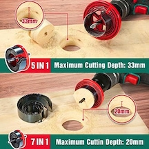 Hychıka Better Tools For Better Lıfe Delik Testeresi Seti Kutu Matkabı 7 Testere Çelengi Ve 5 Testere Çelengi, Ahşap, Alçı Panel, Sunta, Delik Delme İçin