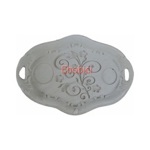 Polyester İşlemeli Tepsi 23x16cm T23
