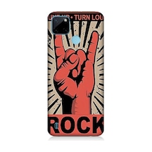 Realme C21y Uyumlu Rock Müzik Desenli Silikon Kılıf