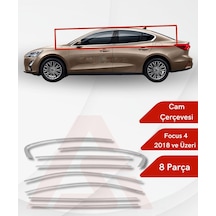 Ford Focus 4 2018 Sonrası Cam Çerçevesi Krom 8 Parça P.çelik