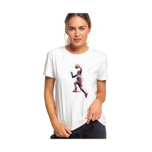 Basket Spor Basketci Baskılı Beyaz Kadın Tshirt