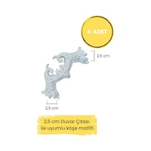 Diecor Dekoratif Boyanabilir Polimer 2,5 Cm Duvar Çıtası Uyumlu Köşe Motifi Beyaz 2,5 Cm Model:xa94