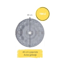 Diecor Dekoratif Boyanabilir Polimer 40 Cm Avize Göbeği Beyaz 40 Cm Model:xa90