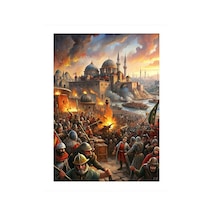 Savaş Temalı Osmanlı Model Ahşap Tablo 35cm X50cm