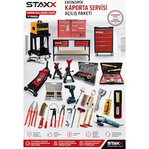 Staxx Stk2021 Ekonomik Kaporta Servisi Açılış Paketi Kriko, Araç Altı Sehpa, Hidrolik Doğrultma