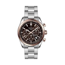 Nacar Nc34-290713-ekm Quartz Çelik Gri Kahverengi Kadran 44 Mm Erkek Kol Saati