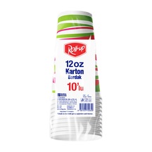 Roll-up Karton Bardak 12 Oz 10'lu Çok Renkli