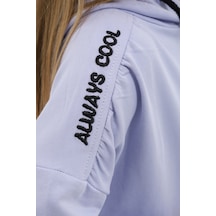 Toontoy Kız Çocuk Nakışlı Sweatshirt Koyu Mavi