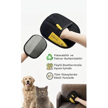 Evcil Hayvan Tüy Toplama Eldiveni - Kedi Köpek Tüy Temizleme Aparatı - Yıkanabilir Pratik Yüzey Temizleyici