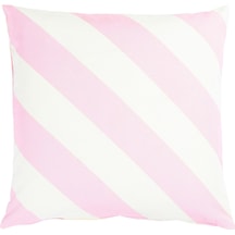 Kırlent Kılıfı, Pembe-beyaz Çizgili Model 50x50 Cm Salon-bahçe Dekorasyonu