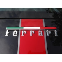 Dk Ferrari İtalyan Bayrağı Bagaj 3m 3d Krom Metal Body Rozet Ambl