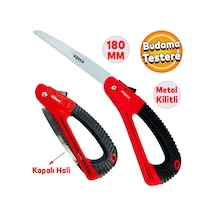 Rodex Budama Testeresi 180 Mm Metal Kilitli Çelik Düz Ağaç Dal Bağ El Testeresi Açılıp Kapanır