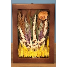 Yapay Çiçek Deposu Dekoratif Çiçekli Çerçeve Tablo 21cmx30cm Kod:115