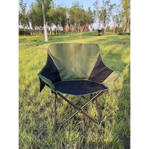 Açık Hava Kamp Sandalyesi Su Geçirmez Taşınabilir Katlanır Ay Sandalyesi Yeşil