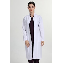 Başak Önlük Tesettür Hakim Yaka Doktor Öğretmen Hemşire Önlüğü Beyaz