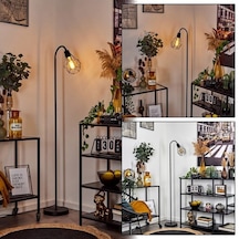Riolight Retro Siyah Kafes Metal Lambader Köşe Lambası(550611023)