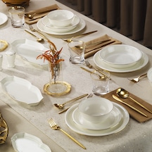 Evaliza Sapphire Gold 32 Parça 6 Kişilik Yemek Takımı Renkli
