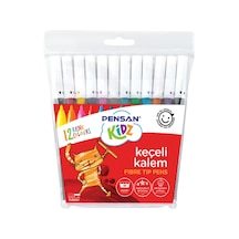 Kidz 12 Renk Keçeli Kalem Kırmızı