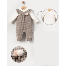 Lamato Baby Pitikare Salopetli Padili Bebe Kız Tulum Pudra
