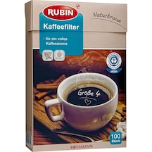 Rubin No: 4 Naturel Büyük Boy Kahve Filtresi 100 Adet