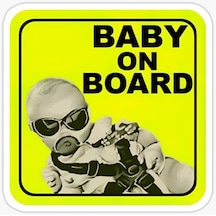 Baby On Board Arabada bebek var Oto Sticker Etiket 19CM md3